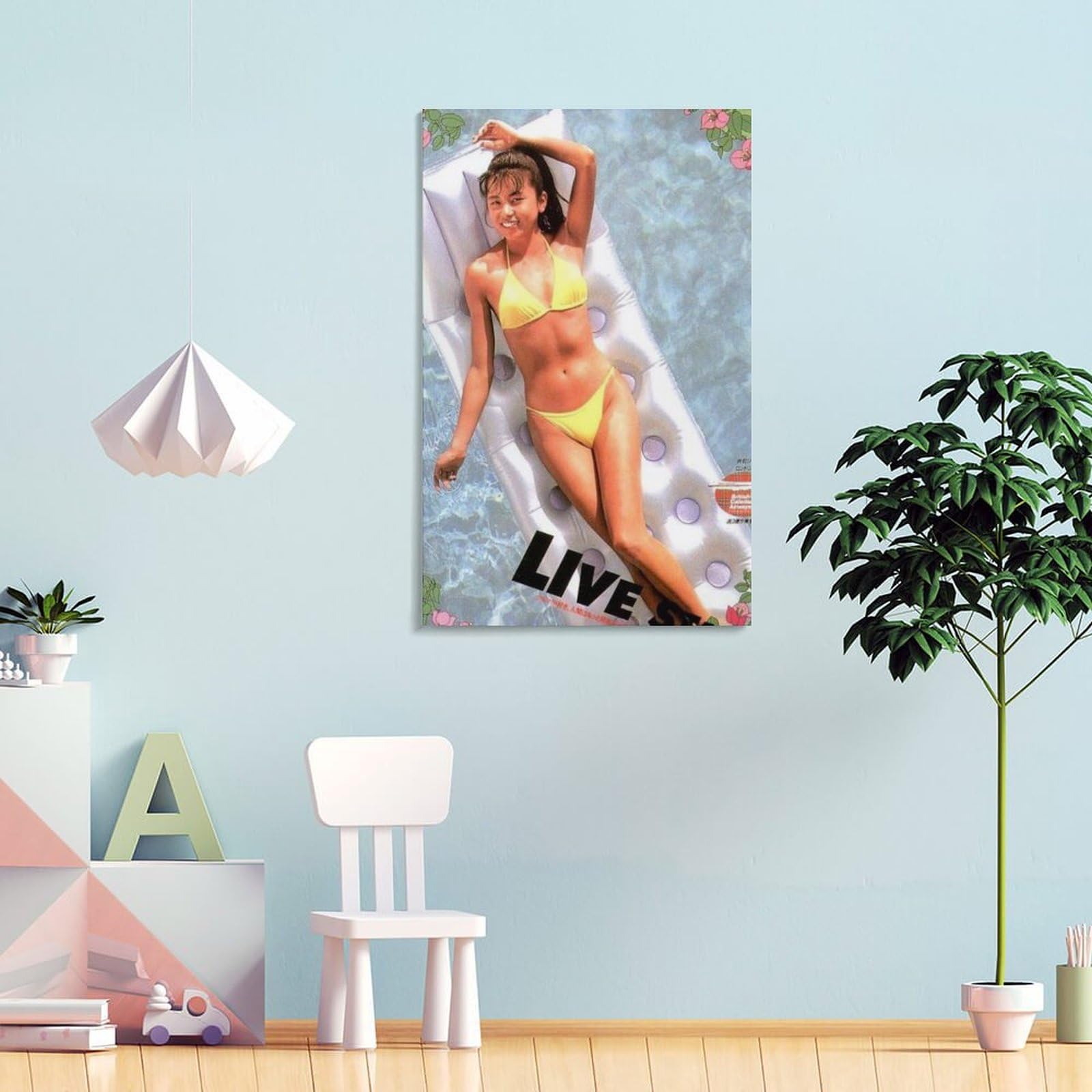 Amazon.co.jp: 山口智子水着セクシー写真絵画ポスター キャンバス 芸術